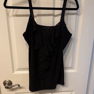 White House Black Market Black Ruffled Camisole